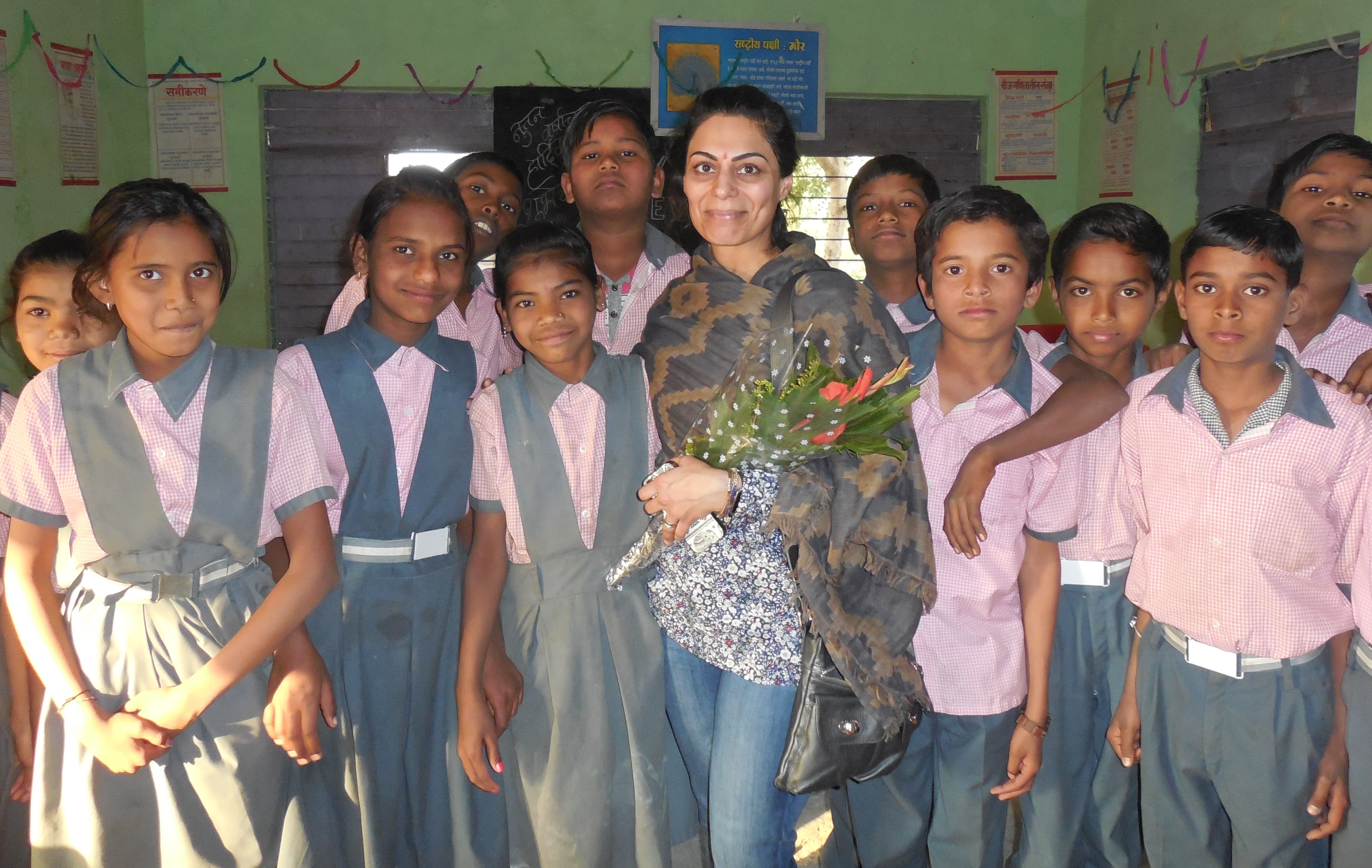 A volunteer at Nachiket